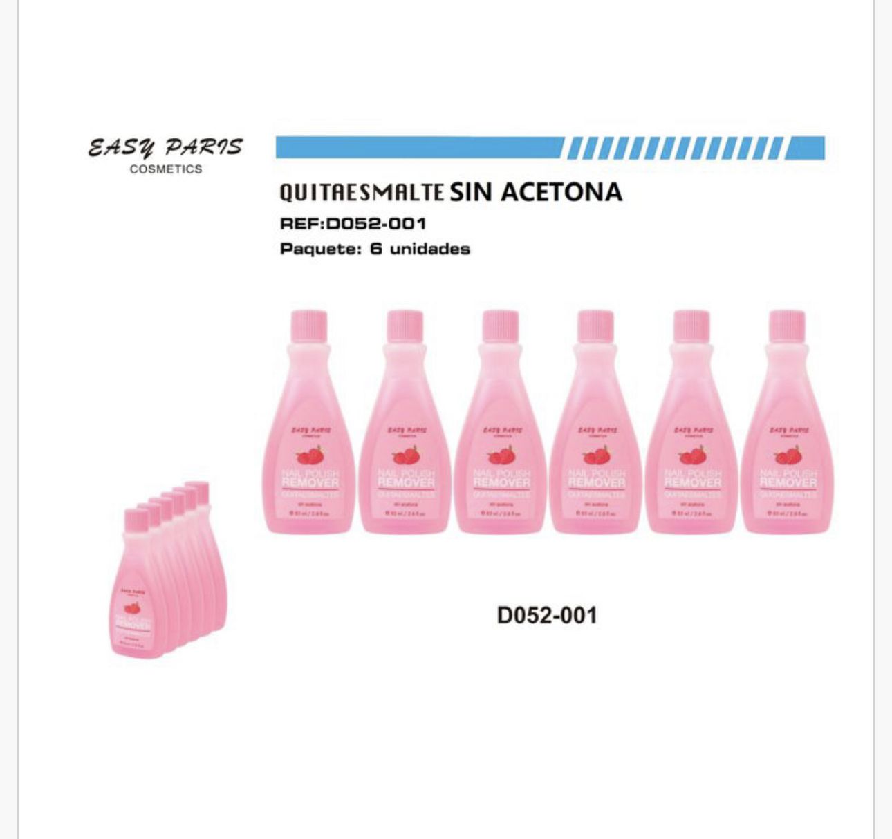 QUITAESMALTE AROMA FRESA 85ML SIN ACETONA